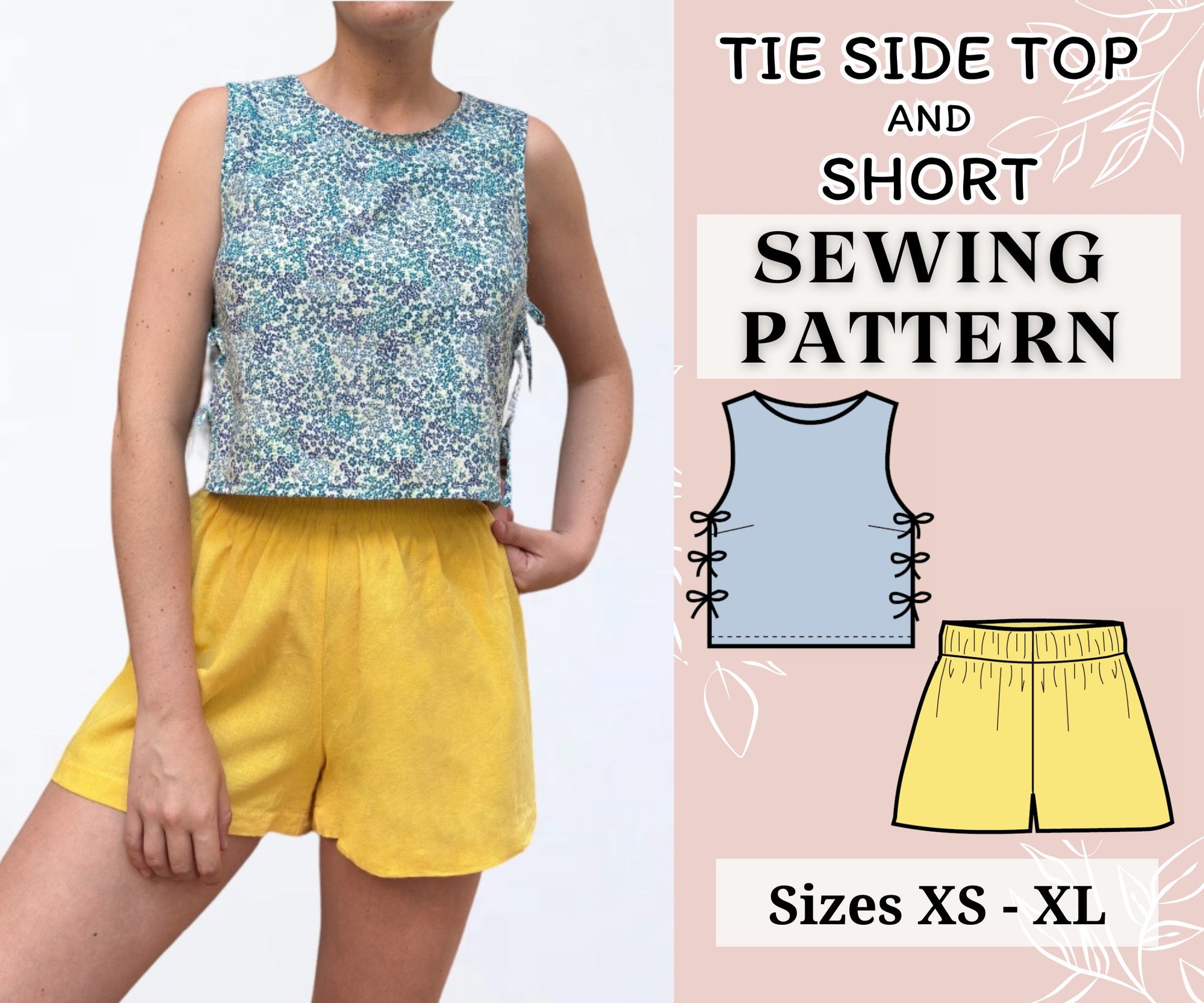 Tie Side Top and Shorts Pattern