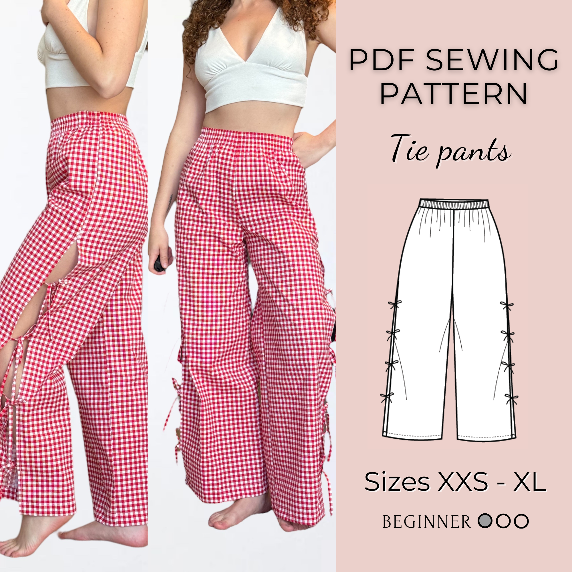 Tie Pants Pattern
