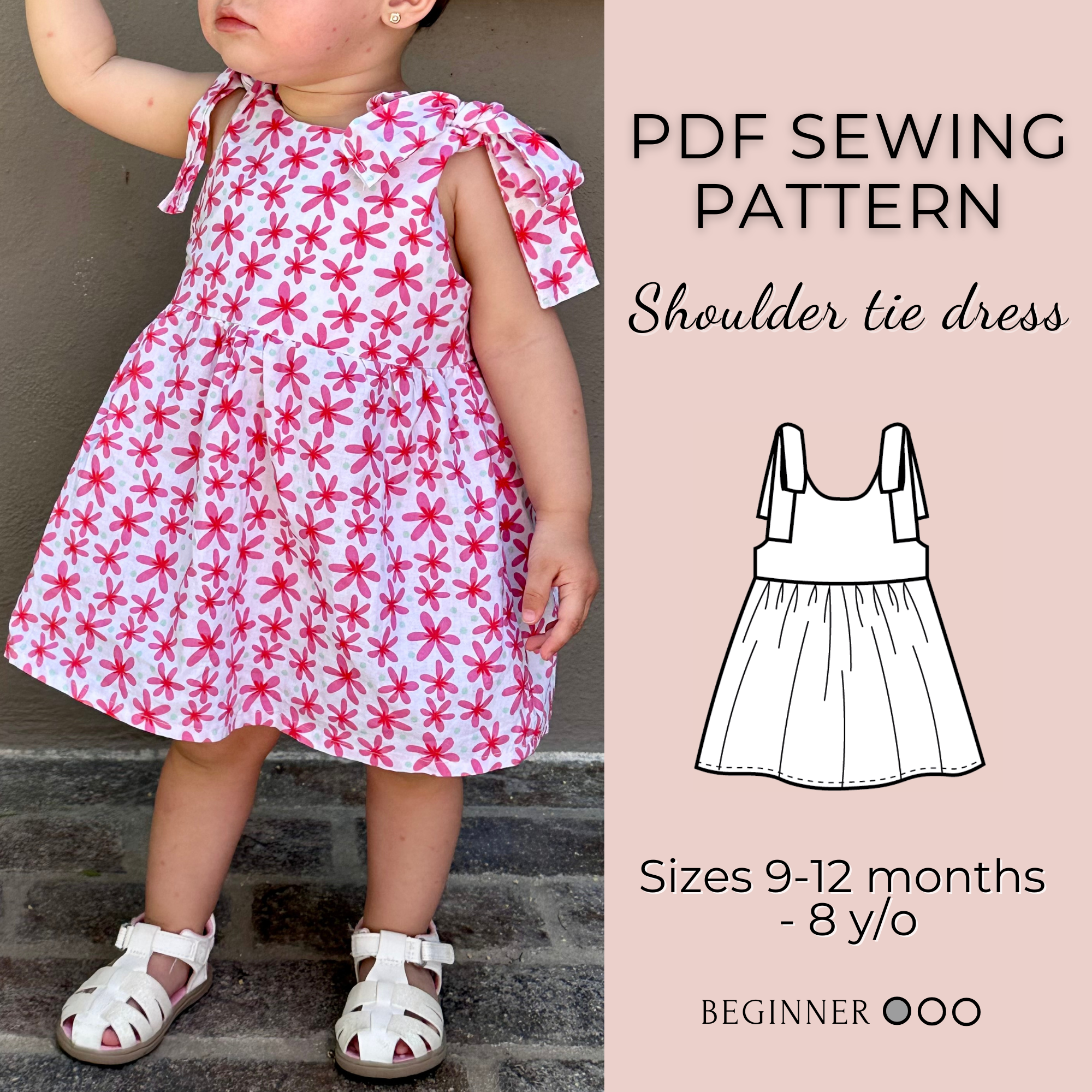 Vestido con lazo en los hombros