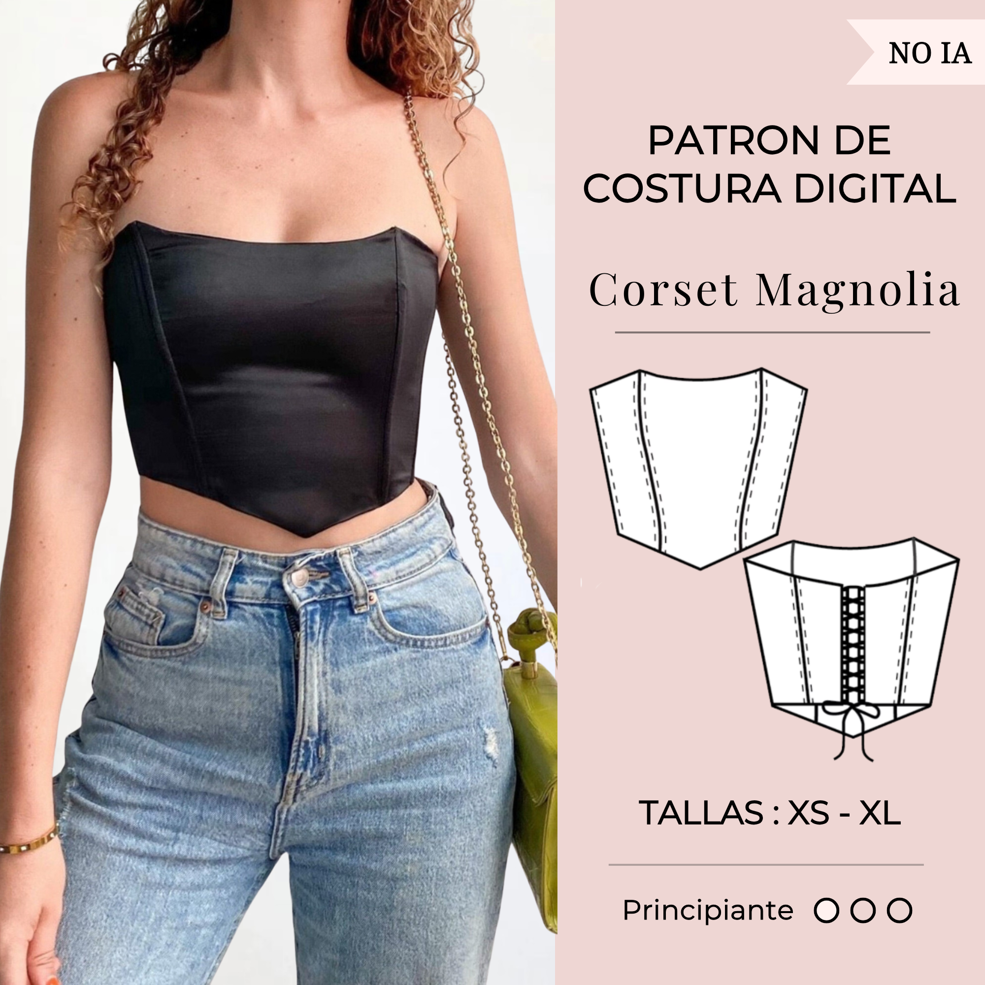 Patrón de corsé Magnolia