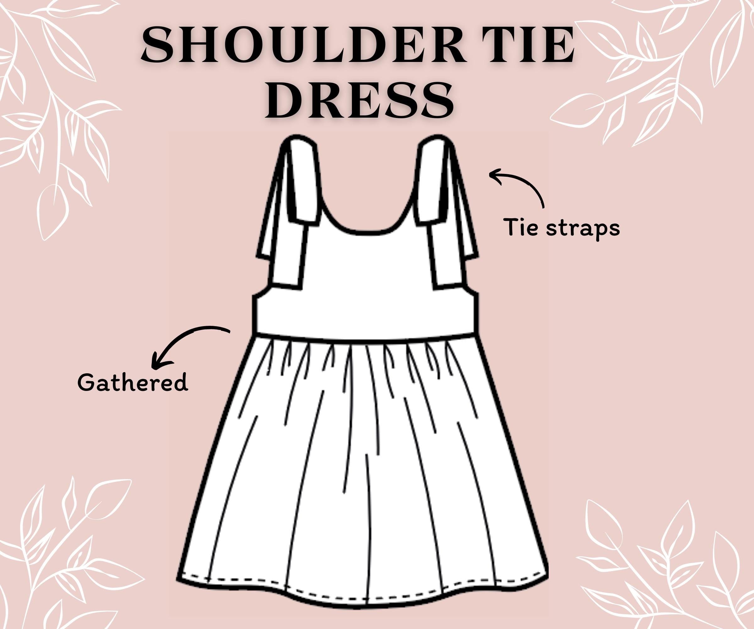 Vestido con lazo en los hombros