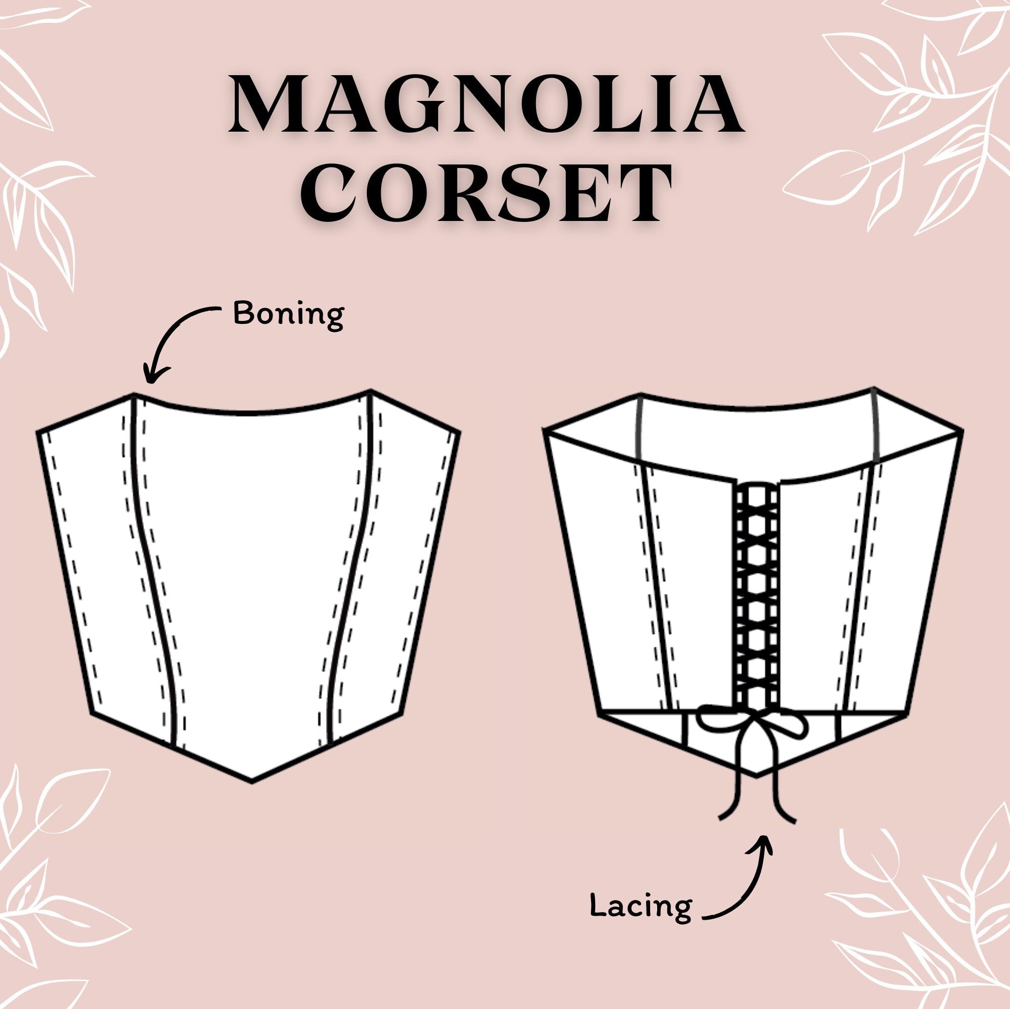 Patrón de corsé Magnolia